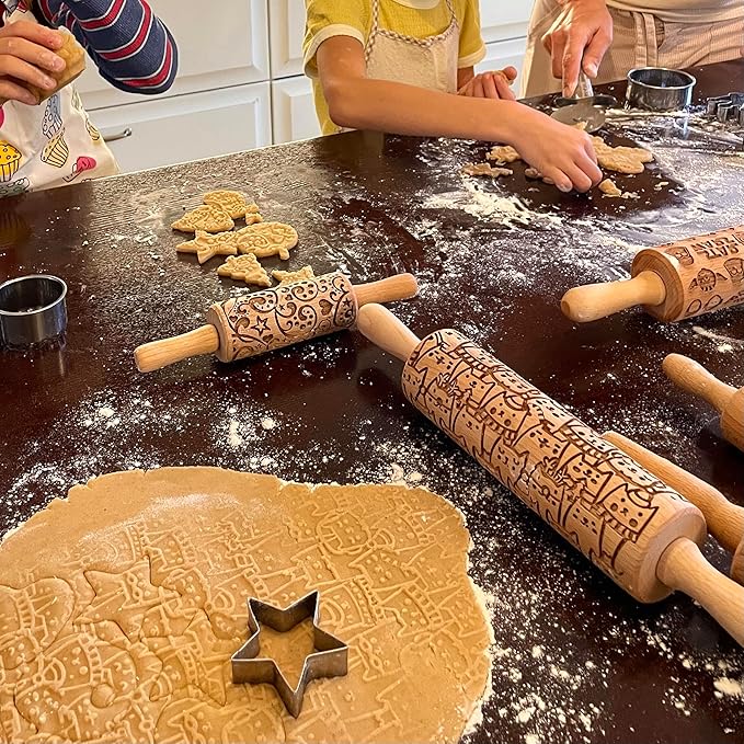 AZTEC Embossed Rolling Pin for Ceramic. Clay Roller and Ceramic Stamp for - Image 5