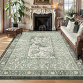 GarveeHome Provence Area Rugs 9x12 Living Room, Botanical Grove Sage Green by GarveeHome