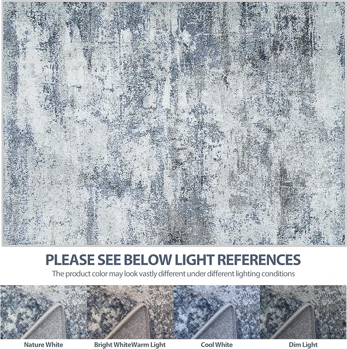 6x9 Area Rugs for Living Room Rug Washable: Abstract Rug for Dining Room - Image 8
