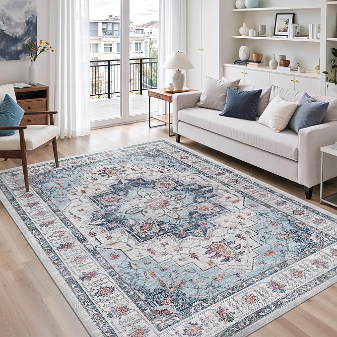 zesthome Washable Rug 5x7 Area Rugs, Stain Resistant Rugs by Zesthome