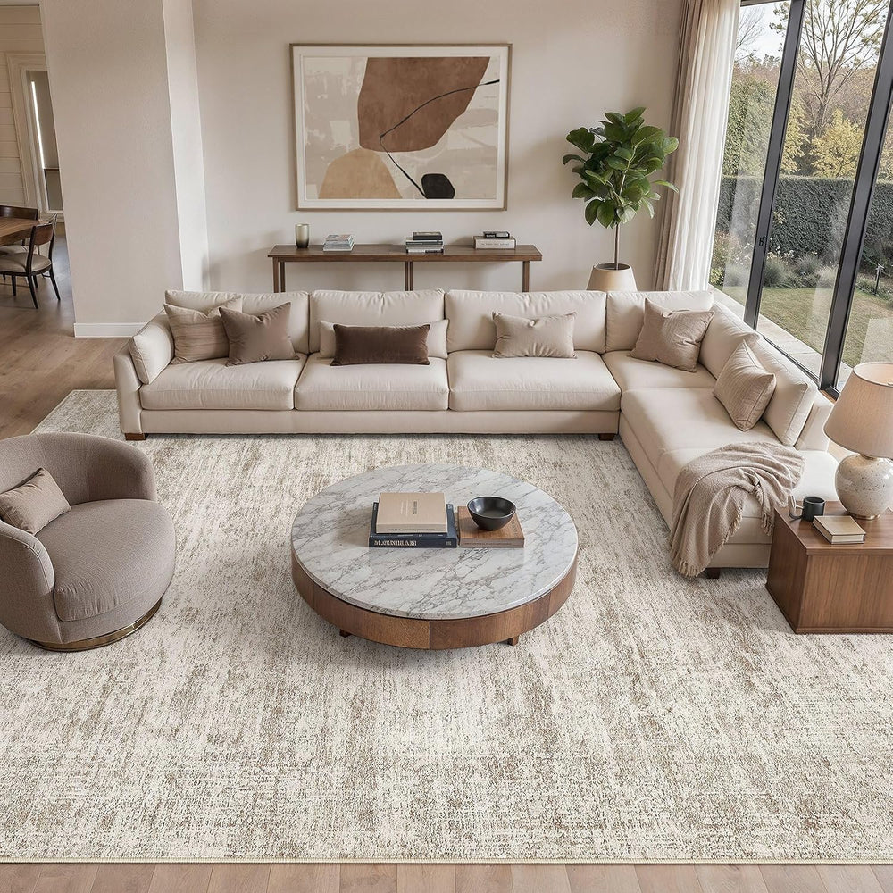 cotiled 10x14 Area Rugs for Living Room Bedroom, Non-Slip Abstract Rug