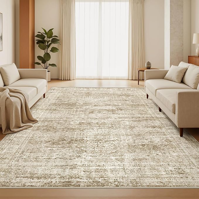 5x7 Area Rugs, Ultra-Thin Washable Rugs by Restydon