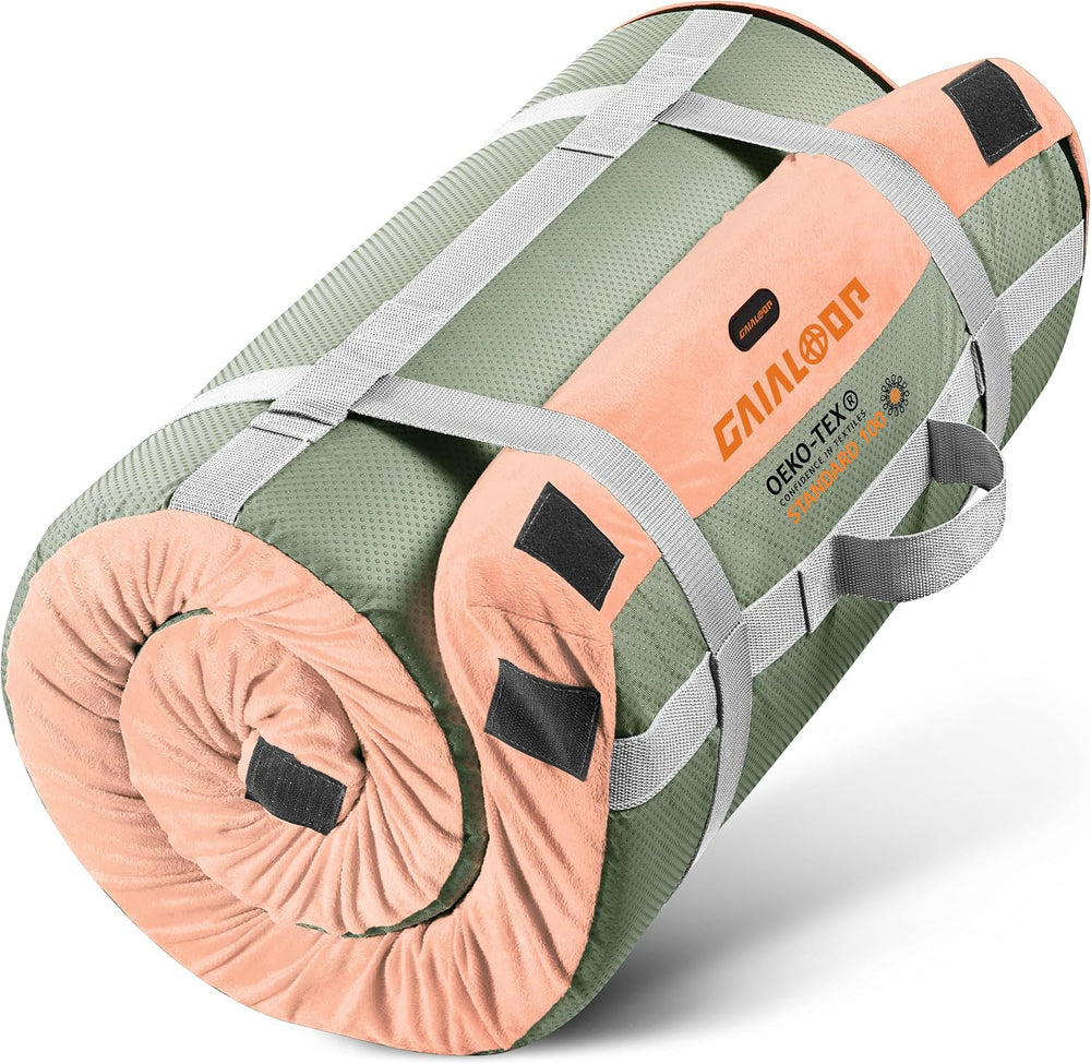 Memory Foam Glamping Roll Up Futon Mattress, Japanese Floor Bed Camping Mattr...