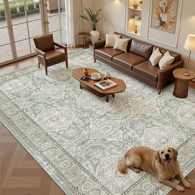 8x10 Area Rugs, Washable Rugs, Large Stain Resistant Area Rug by Soalmost