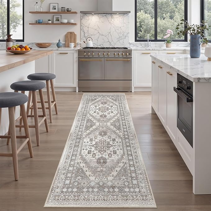 zesthome 2x6 Runner Rug for Hallways, Machine Washable Rug, Non Slip Vintage - Image 8
