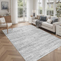 5x7 Area Rugs - Ultra-Thin Washble Rugs, Non-Slip Low Pile Abstract Print Rugs by Unknown