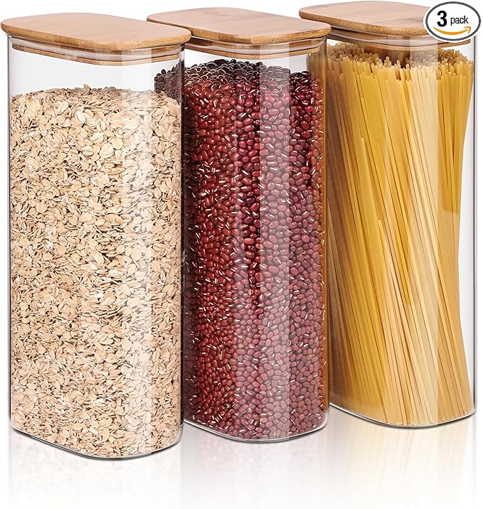 Liuruiyu Glass Storage Jars Set of 3 by Liuruiyu