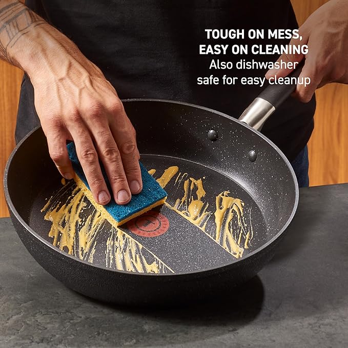 T-Fal Stone Force Platinum Non Stick Fry Pan 12 Inch, Oven Broiler Safe 400°F - Image 6