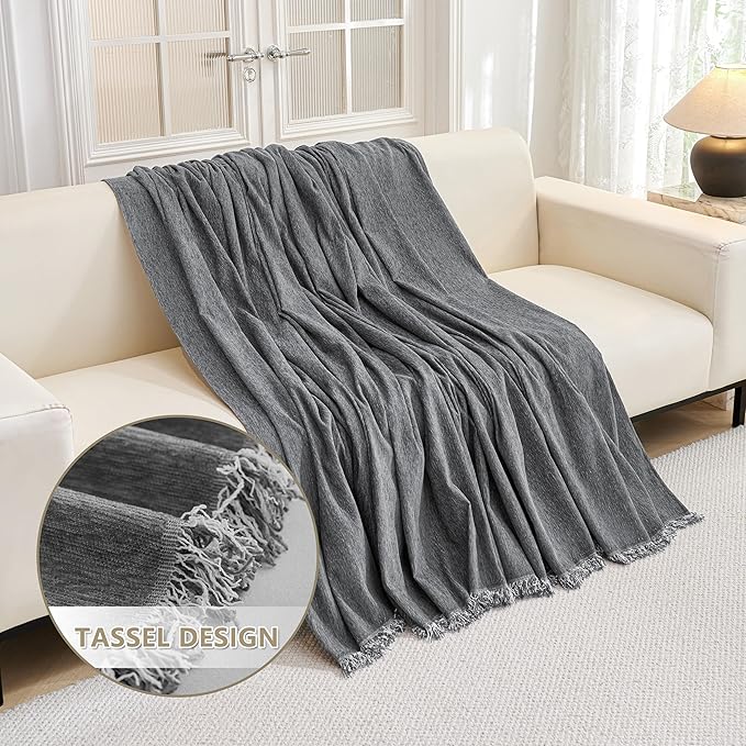 MYSKY HOME Loveseat Cover Charcoal Gray Couch Cover Sectional Couch Covers - Image 4