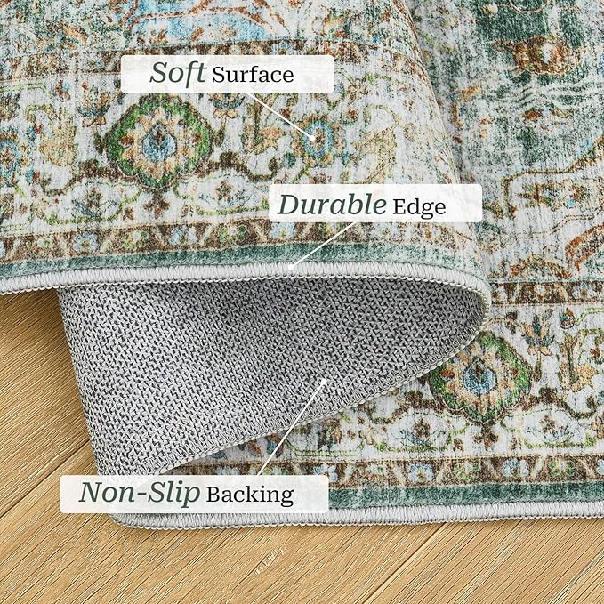 Madane Hallway Runner Rug 2x12, Extra Long Washable Runner Rugs - Image 3
