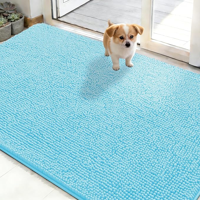 OLANLY Dog Door Mat for Muddy Paws 50x30, Absorbs Moisture and Dirt, Absorbent by OLANLY