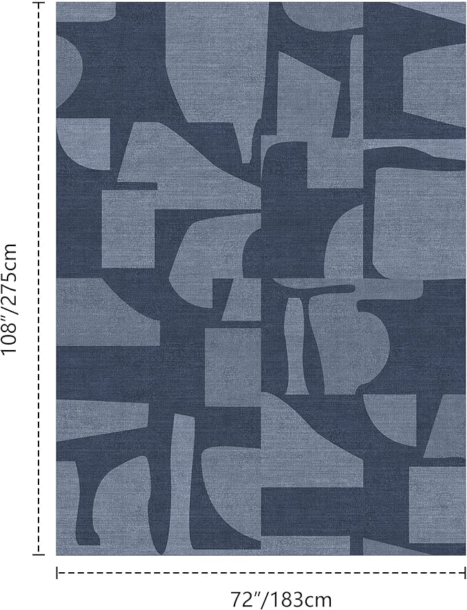 Latte&Fog 6x9 Area Rugs for Living Room Bedroom, Modern Abstract Washable Rug - Image 2