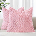 decorUhome Summer Throw Pillow Covers 16x16 Inch Set of 2, Soft Plush Faux Wool by decorUhome