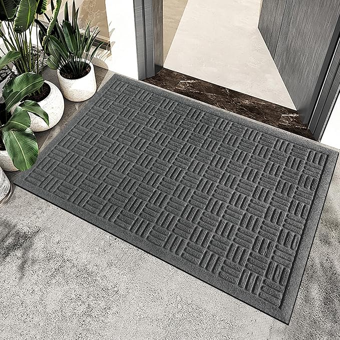 Mibao Front Door Mat Indoor Outdoor Entrance, Dirt Trapping Waterproof - Image 8