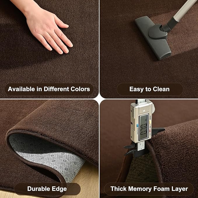 Amearea Large Modern Area Rugs for Bedroom Living Room, 5x8 Feet Brown - Image 5
