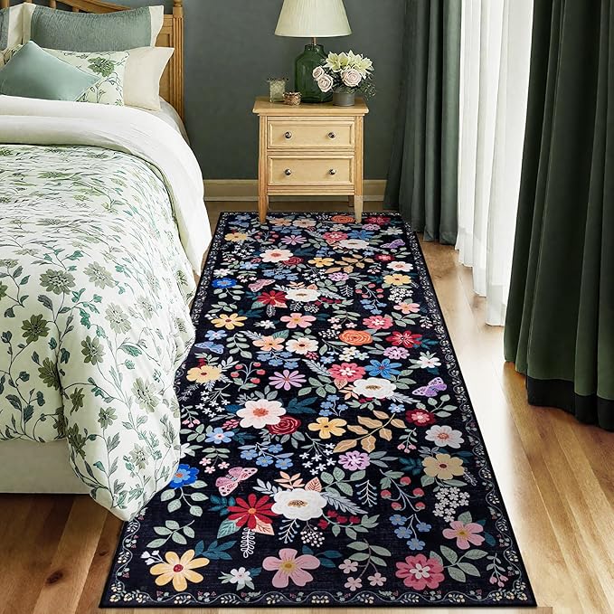 Runner Rug for Entryway: 2.6x8 Kitchen Rugs Non Slip Washable Ultra-Thin Soft - Image 2