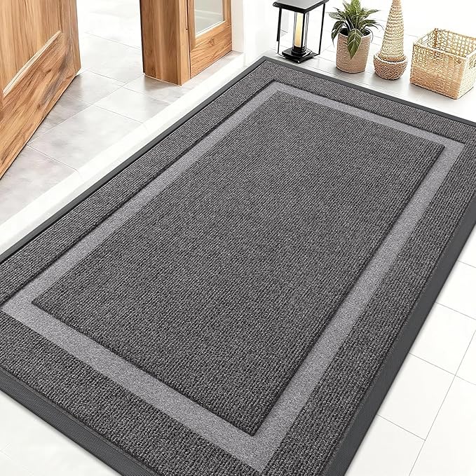 OLANLY Front Door Mat Indoor Outdoor Entrance, Waterproof All-Season, by OLANLY