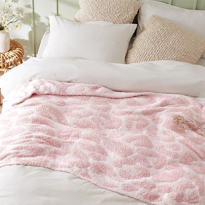 Bedsure Leopard Throw Blanket for Couch, Knit Plush Throw Blanket - Image 3