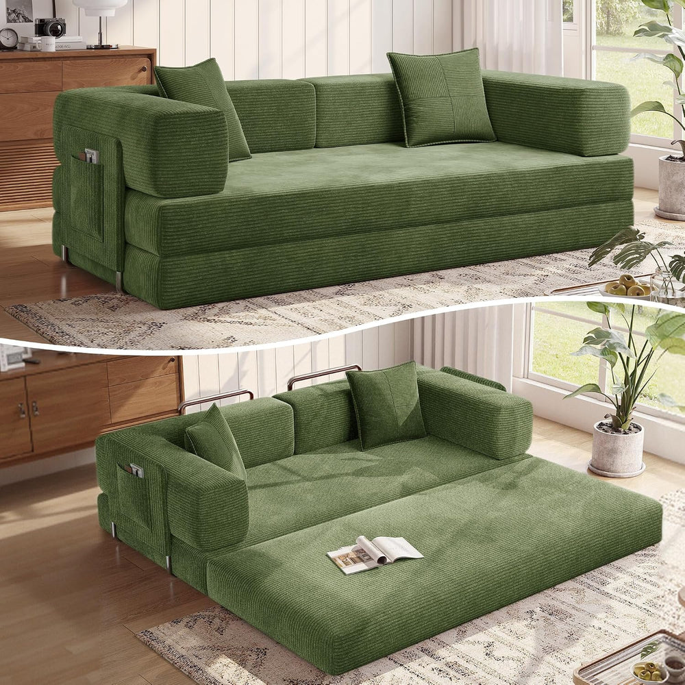 MoonSpeak 78.8'' Futon Sofa Bed, Boneless Couches for Living Room