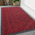 Smiry Front Door Mat Outside Entrance, Heavy Duty Sturdy Natural Rubber Doormat by Smiry