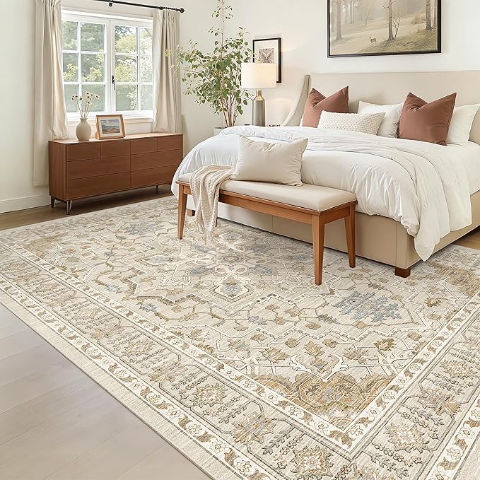 Madane 5x7 Area Rugs for Living Room, Stain Resistant Washable Rug, Non-Slip - Image 2