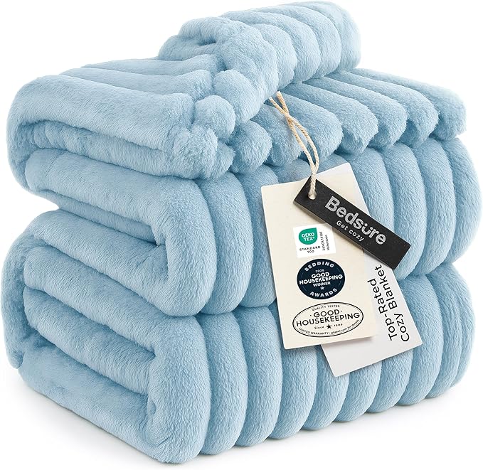 Bedsure GentleSoft Blue Full Blanket by BEDSURE