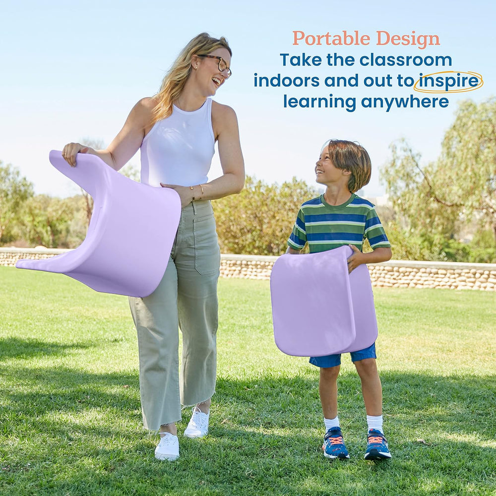 ECR4Kids Wave Seat Perch Stool, 14in - 15.1in Seat Height, Flexible Seating, ...
