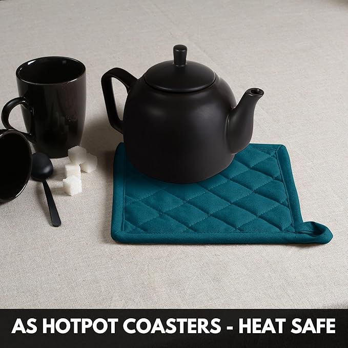 Oven Mitt & Pot Holder 100% Cotton Heat Resistant Kitchen Oven Mitt & Pot Holder - Image 4