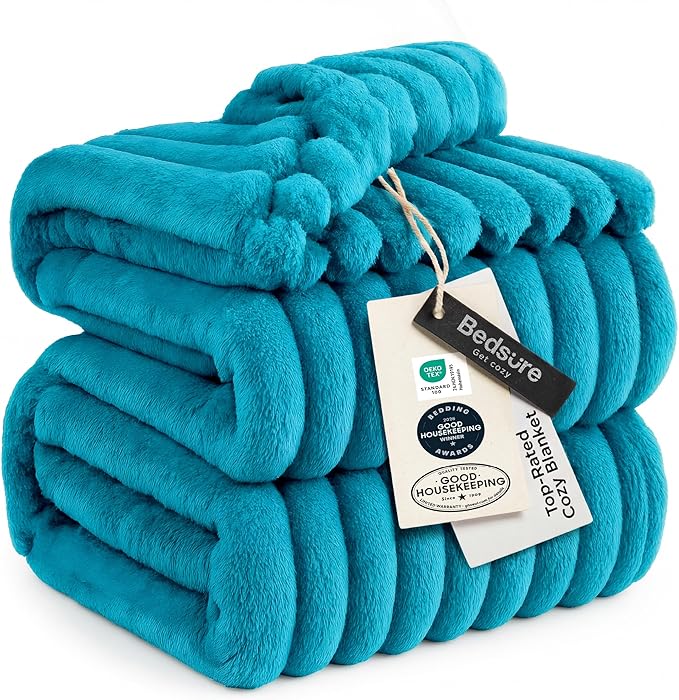 Bedsure GentleSoft Teal California King Size Blanket by BEDSURE