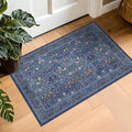 Navy Blue Washable 2x3 Entry Rug by HazoHaus