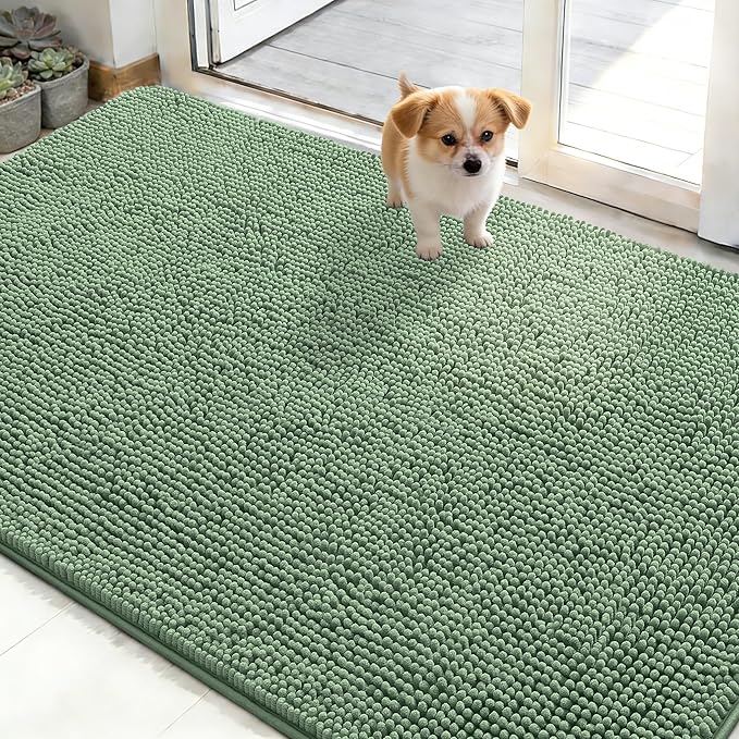 OLANLY Dog Door Mat for Muddy Paws 50x30, Absorbs Moisture and Dirt, Absorbent by OLANLY
