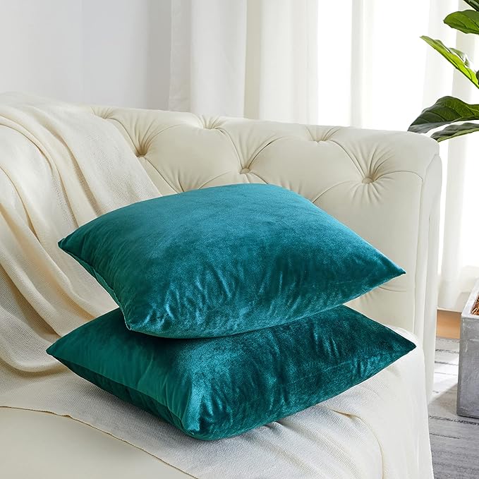 GIGIZAZA Decorative Throw Pillow Covers 18 x 18, Velvet Pillow Square Cushion - Image 7