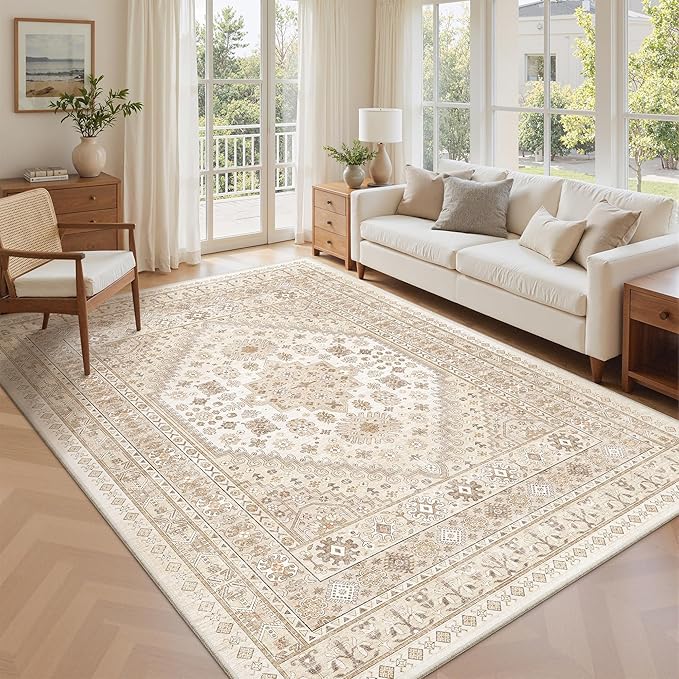 zesthome 7x9 Area Rug, Super Soft Washable Rugs - Image 4
