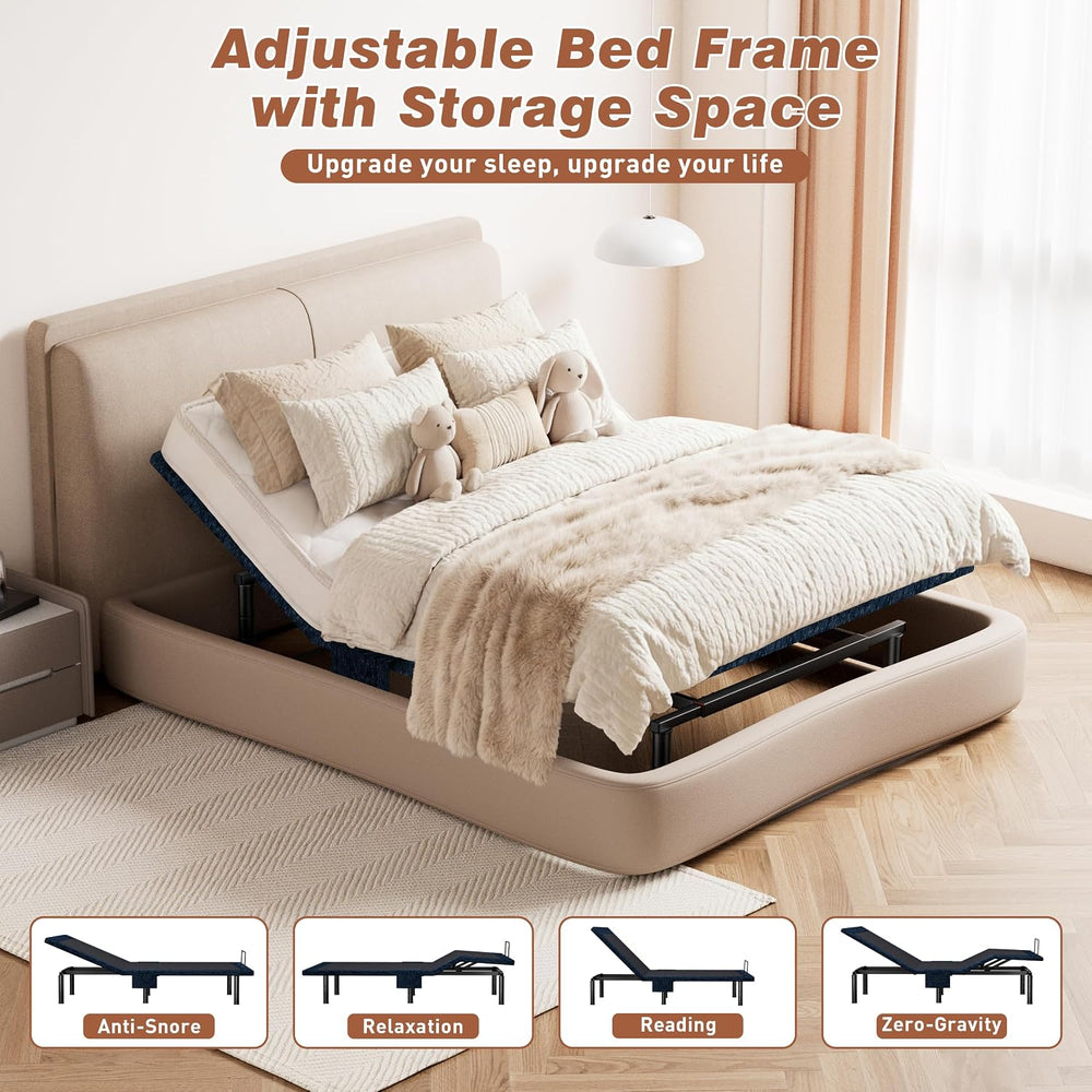 Twin XL Adjustable Bed Base Quiet Motor Zero Gravity Anti-Snore