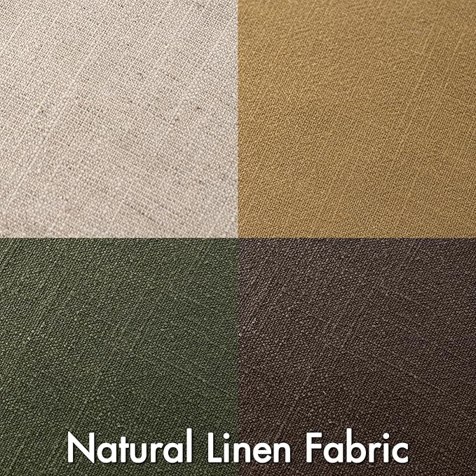 MIULEE Neutral Green/Brown Linen Pillow Covers Pack of 4 Decorative Natural - Image 2