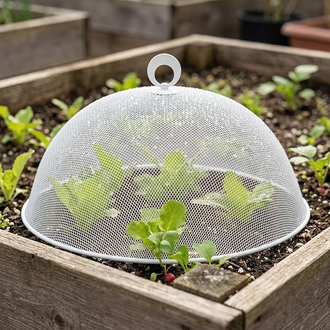 MAGICLULU 2-Pack Metal Mesh Food Covers, 11.8-Inch Net Dome Plate Fly Tents - Image 5