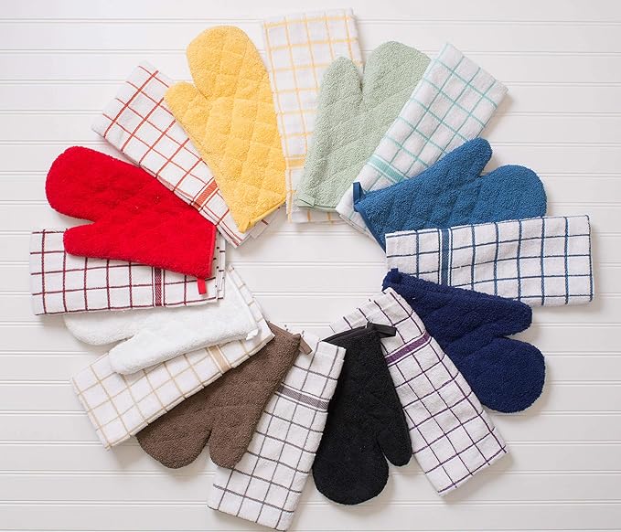 DII Basic Terry Collection 100% Cotton Quilted, Oven Mitt, 2 Piece - Image 6