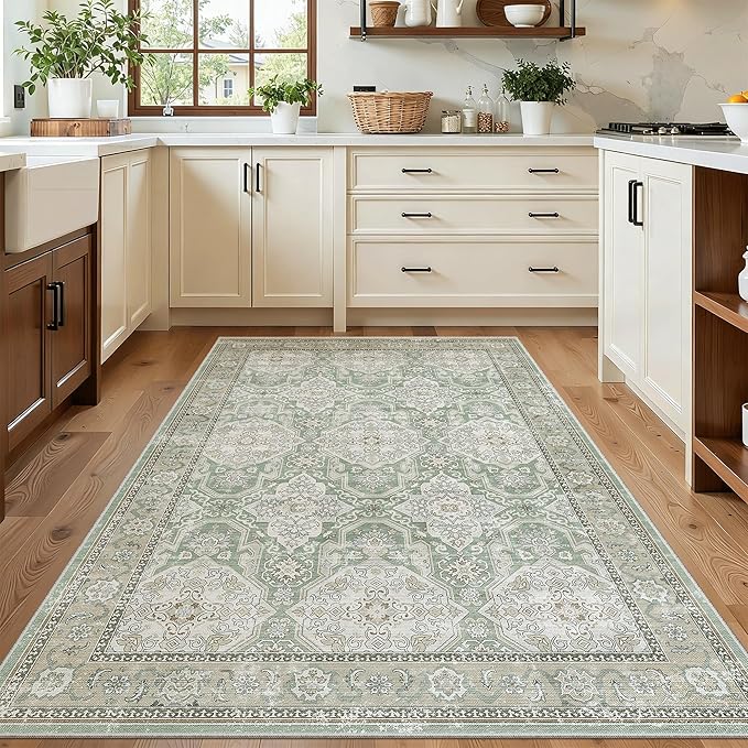 4x6 Area Rugs for Living Room, Vintage Washable Rugs for Dining Room, Home by Soalmost