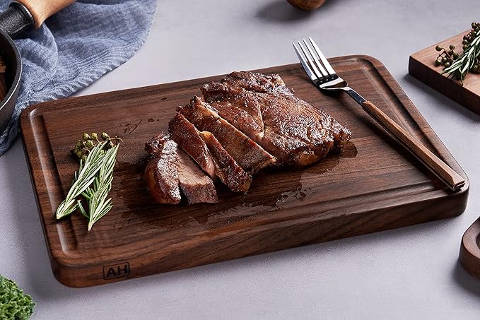 AZRHOM Small Walnut Wood Cutting Board - Image 2