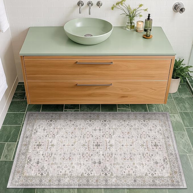 Washable 2x3 Throw Rugs for Entryway, Front Door Mat, Low Pile Non-Slip Small - Image 3