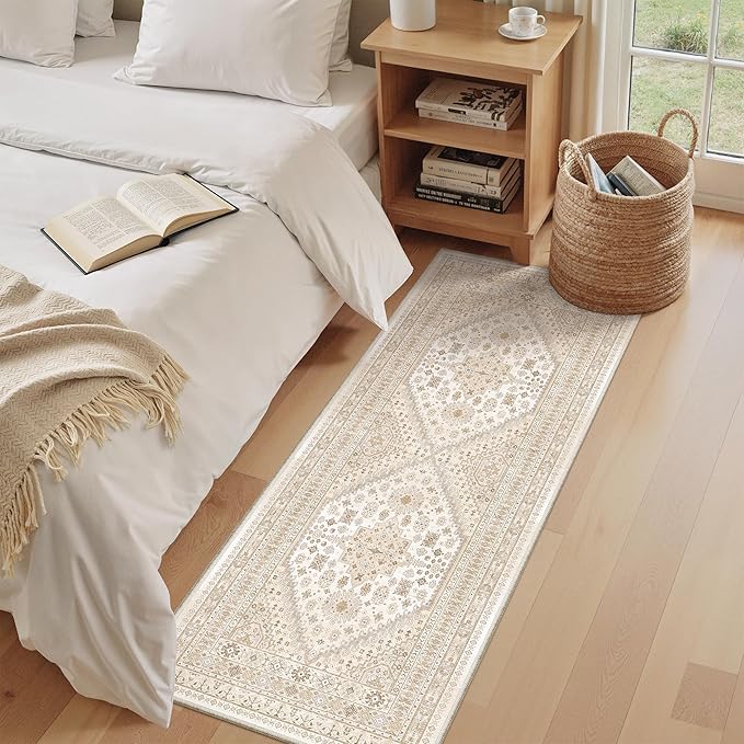 zesthome 2x6 Runner Rug for Hallways, Machine Washable Rug, Non Slip Vintage - Image 3