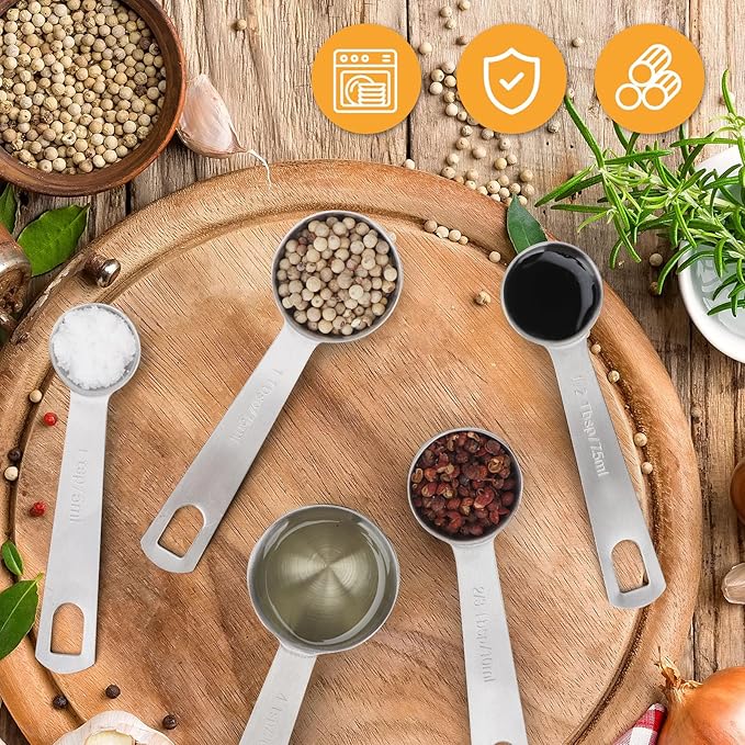 2 PCS 1 1/2 Teaspoon Stainless Steel Single Measuring Spoon - Image 6