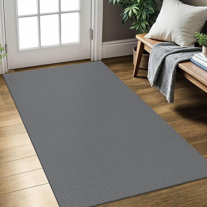KOZYFLY Rugs for Entryway 3x5 ft Washable Area Rug Non Slip Rubber Backed Entry by KOZYFLY