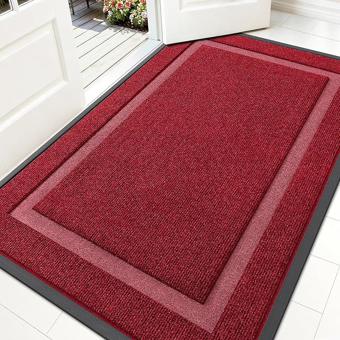OLANLY Front Door Mat Indoor Outdoor Entrance, Waterproof All-Season, by OLANLY