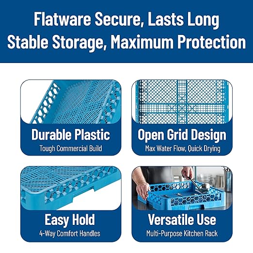 Carlisle FoodService Products Opticlean Flatware Rack Dishwashing Tray - Image 4