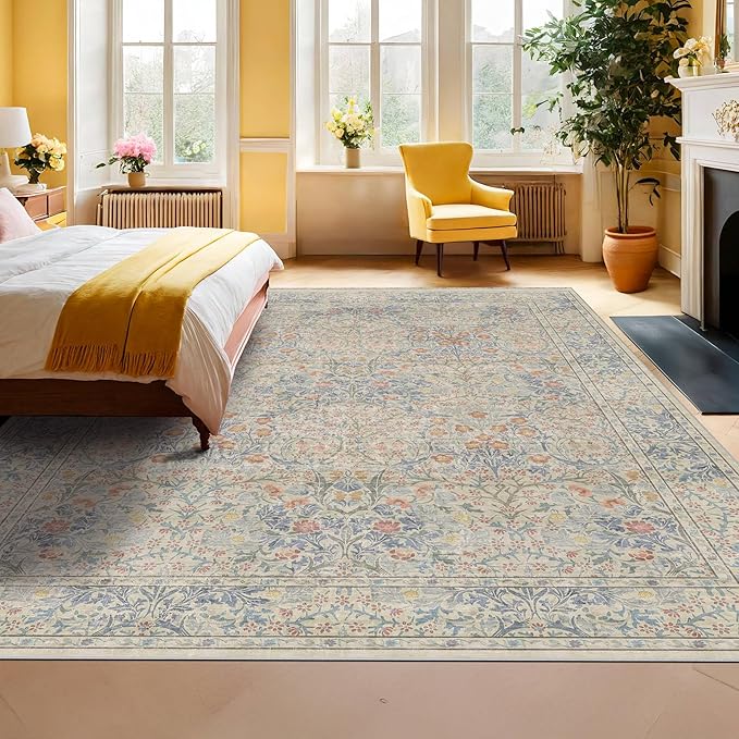 Hazo Haus Washable Dining Room Rugs, 7x9 Area Rug - Image 3