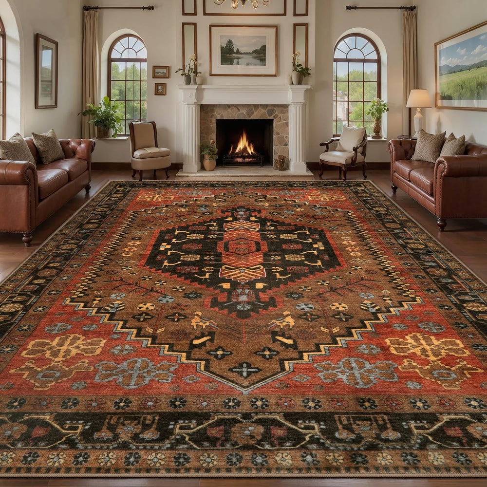 Ciicool Large 9x12 Area Rugs for Living Room,Washable Boho Throw Carpet