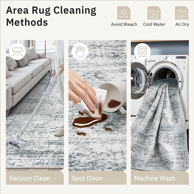 Washable Area Rug 8x10, Large Soft Rugs - Image 7