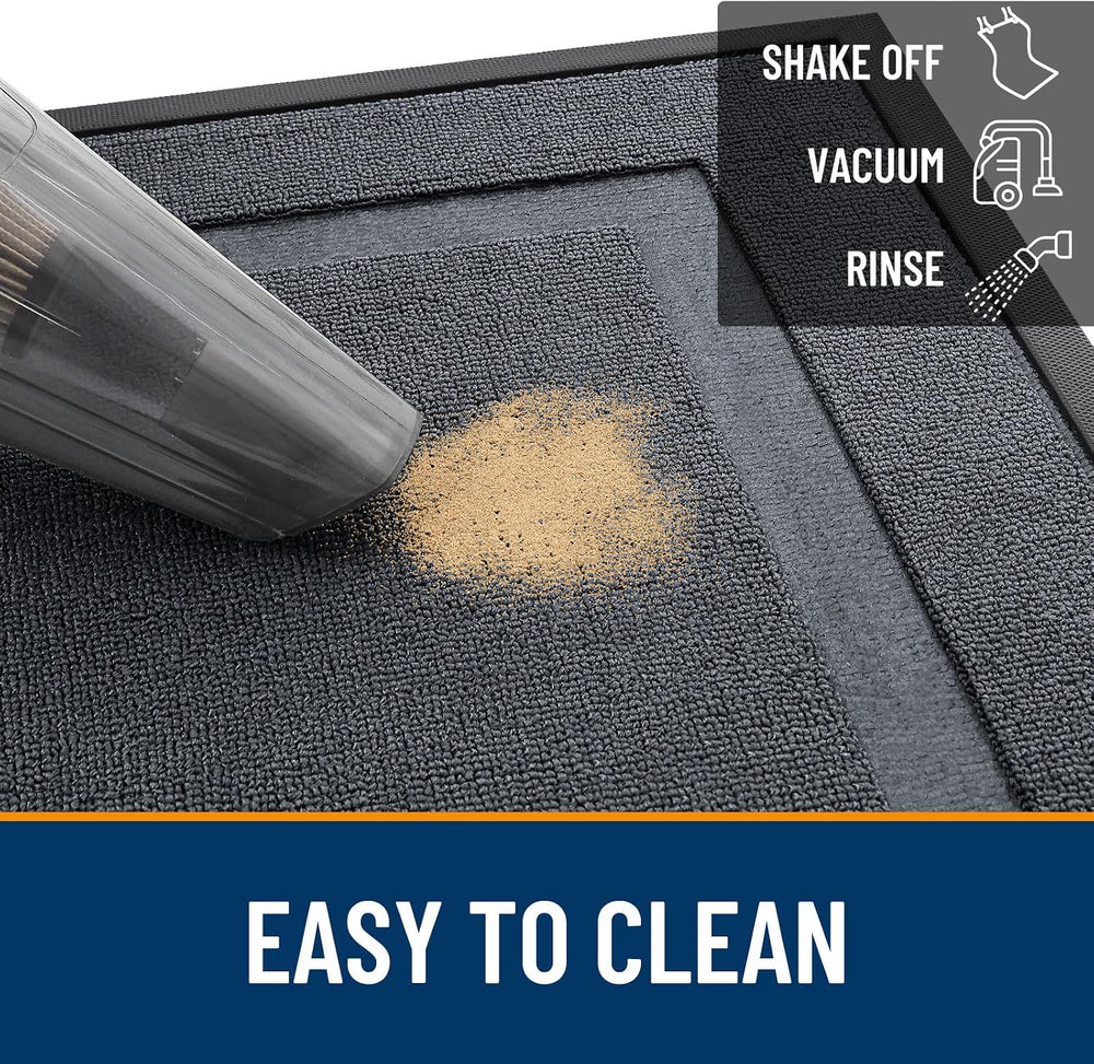 OLANLY Front Door Mat Outside 33x21, All-Season Heavy-Duty Rubber Doormat
