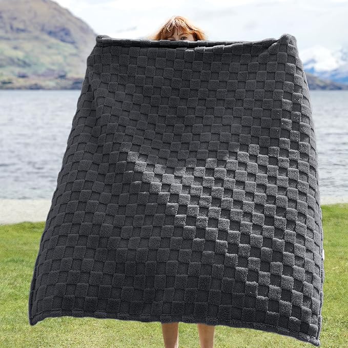 Bedsure GentleSoft Dark Grey Throw Blanket - Image 2
